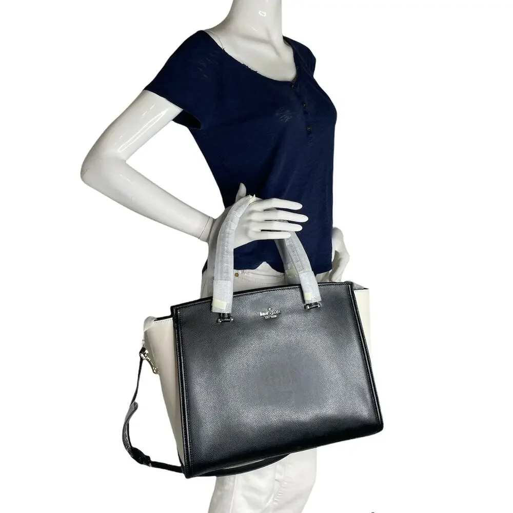 Kate Spade Geraldine Patterson Drive Black Cement Shoulder Satchel Bag - Picture 6 of 7